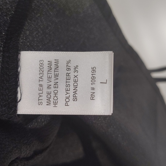 Love J Black Wrap Blouse With Button Detail Size Large Puff Short Sleeve - Picture 9 of 10